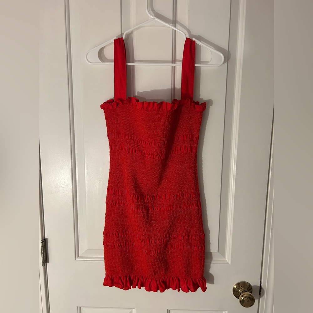 Red Fitted Mini Dress